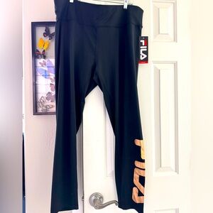 NWT FILA Workout Training Leggings with Logo